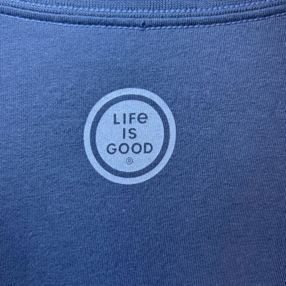 Life is Good Sports Addict Crusher T-Shirt Blue Graphic Tee Cotton Summer NEW XL - Picture 10 of 12